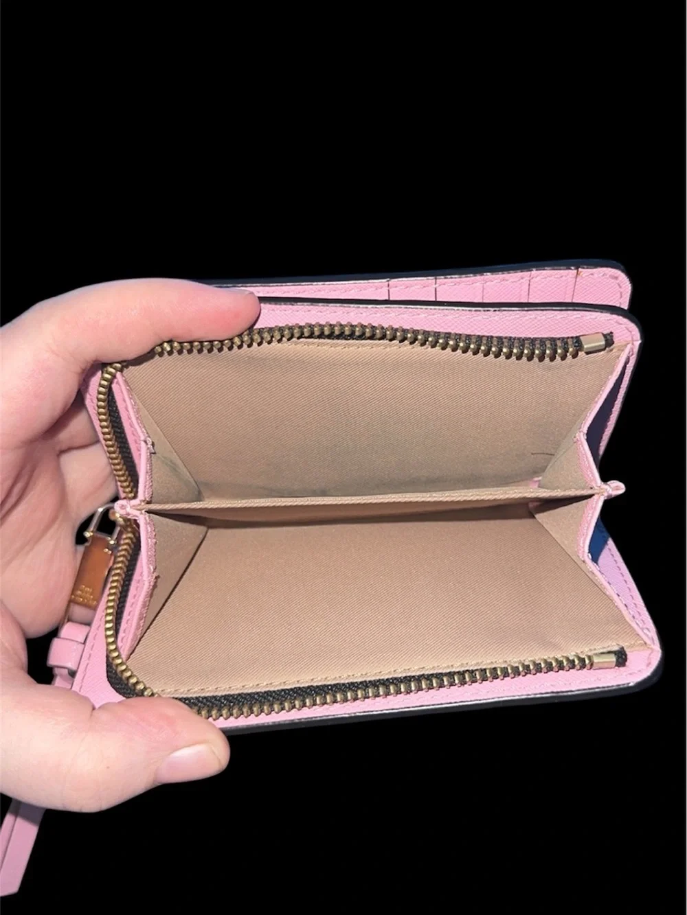 Marc Jacobs Black Snapshot Compact Wallet with Double-J Logo